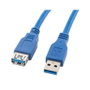 Lanberg Cable de extensión USB 3.0 AM-AF 1,8 m Azul